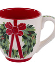 Red Bow Wreath Mug