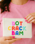Dot Crack Bam Mahjong Canvas Pouch