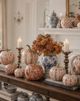 Rusty Red Garden Trellis Pumpkin