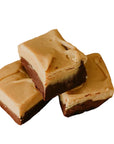 Chocolate Peanut Butter Fudge on white background