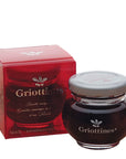 Jar of Griottines with a red box on a white background