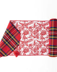 Nutcracker Toile Reversible Table Runner on a white background