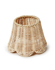 Rattan lamp shade on a white background