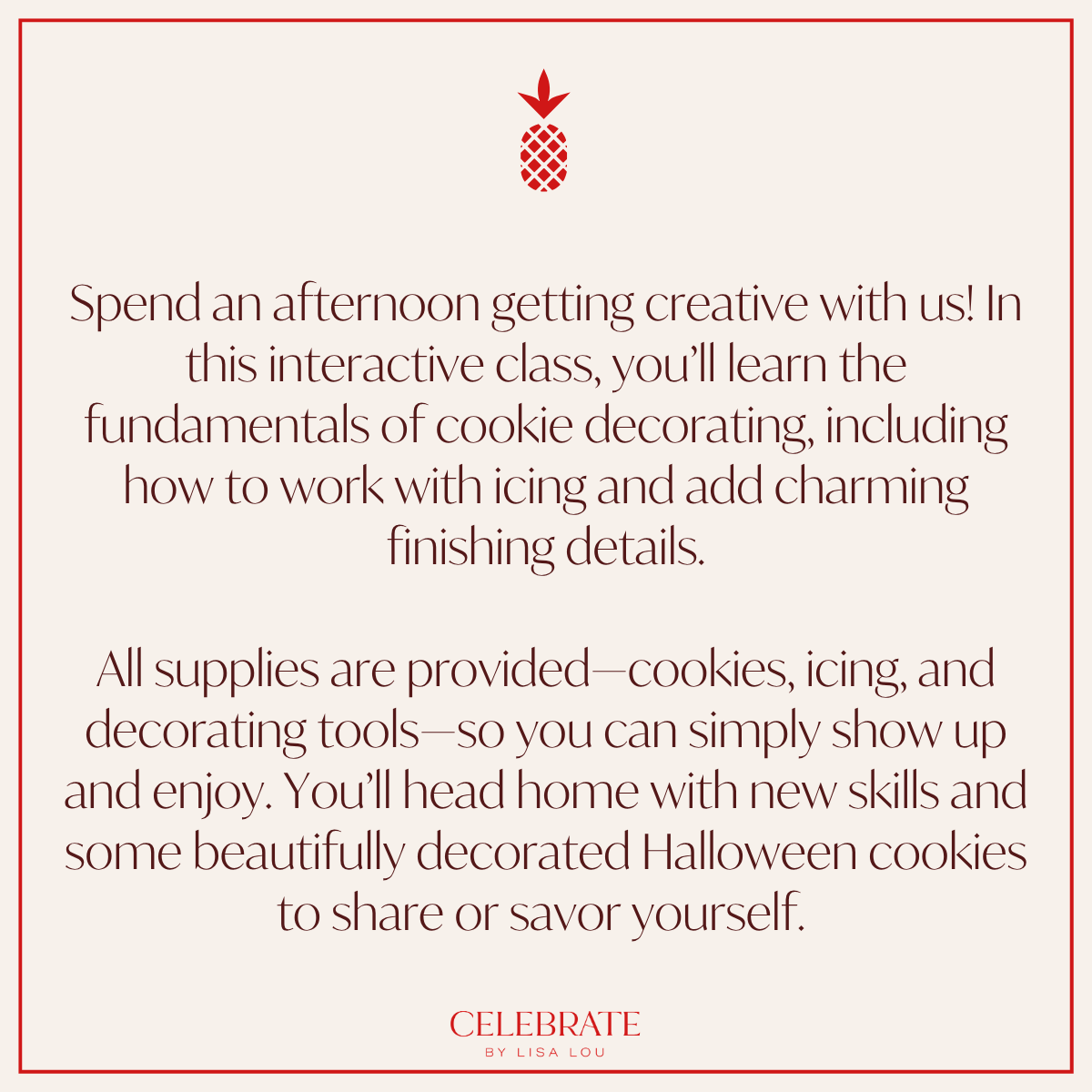 Halloween Cookie Decorating Class | October 27