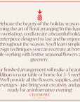 Holiday Floral Class | Nov. 17