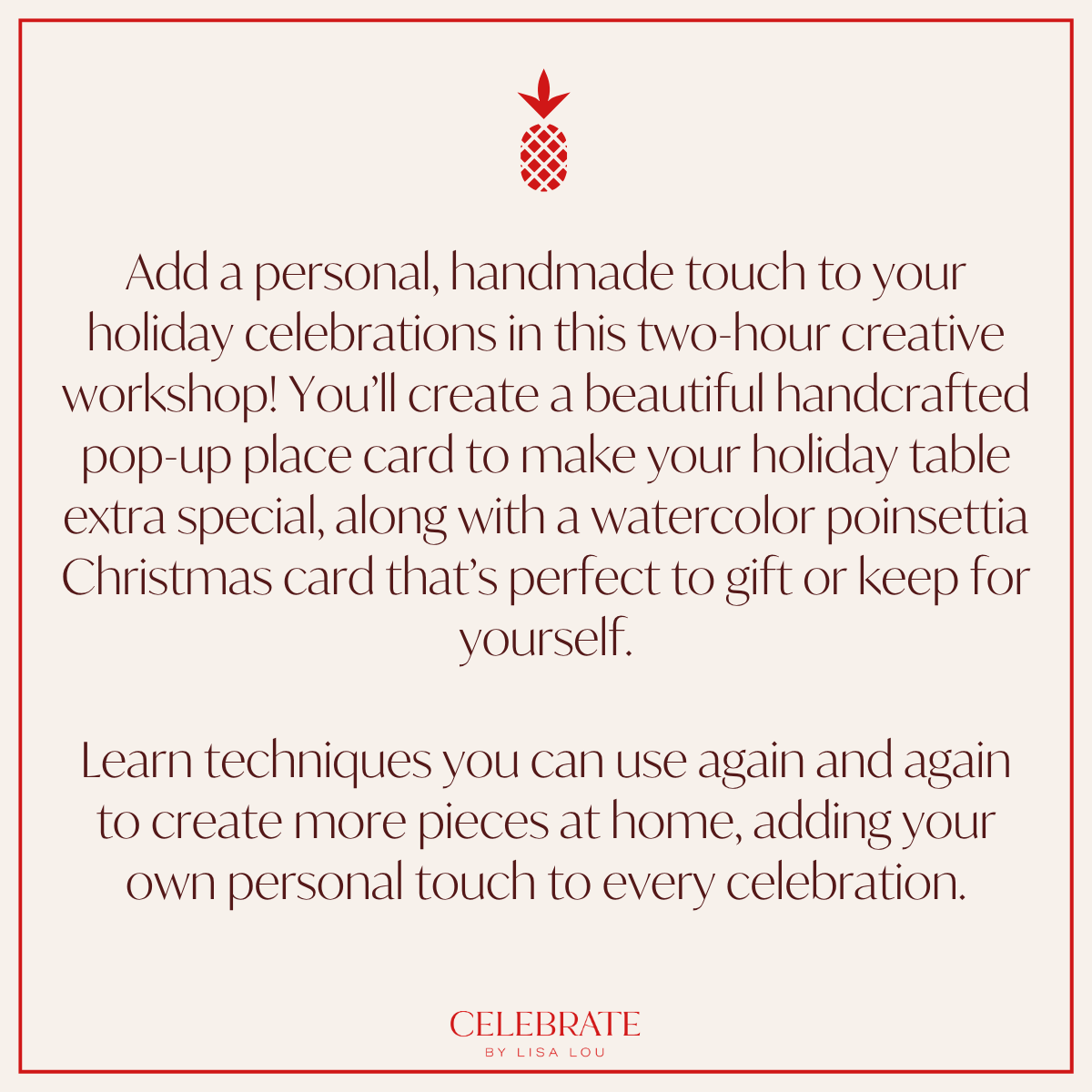 Homemade for the Holidays | Nov. 5