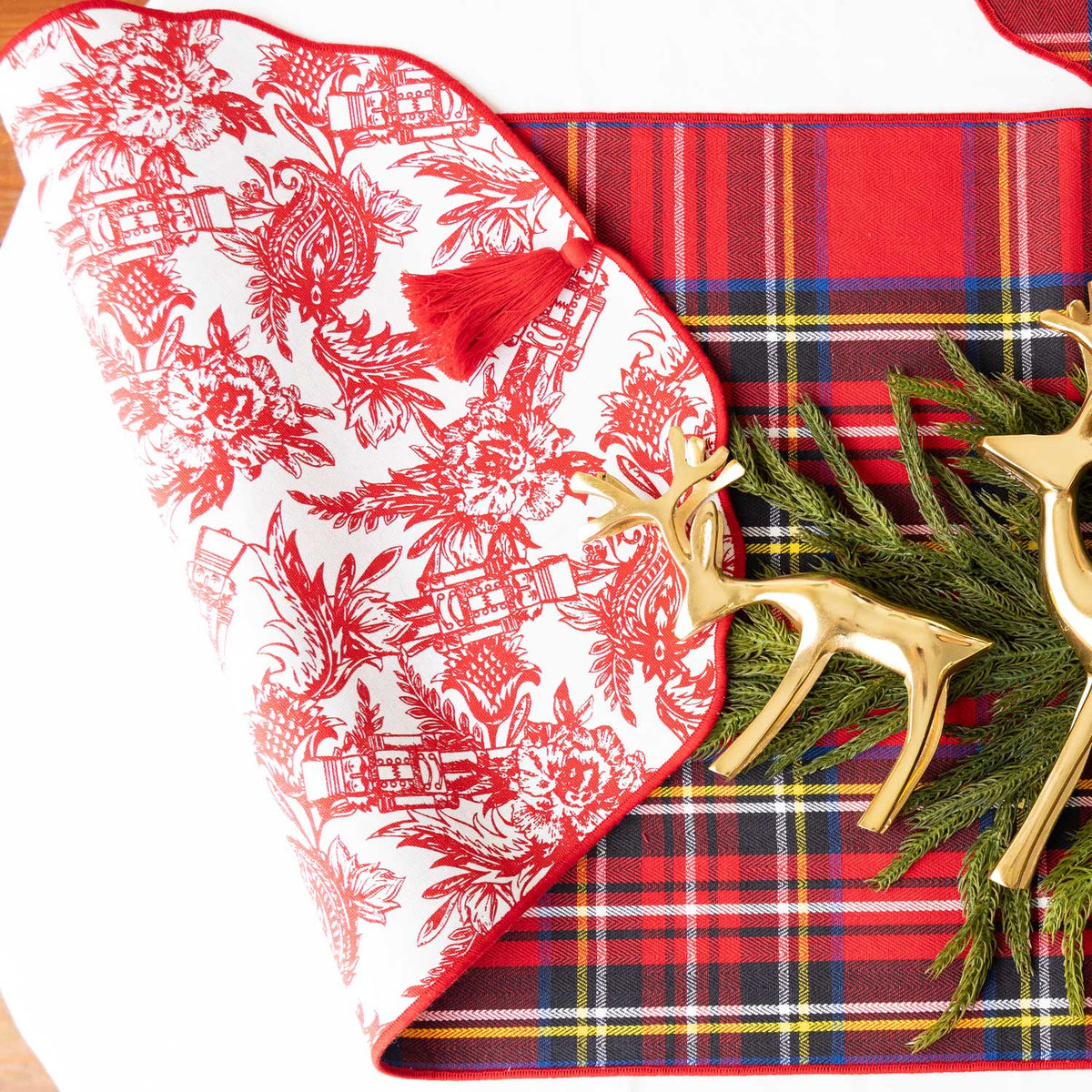 Nutcracker Toile Reversible Table Runner