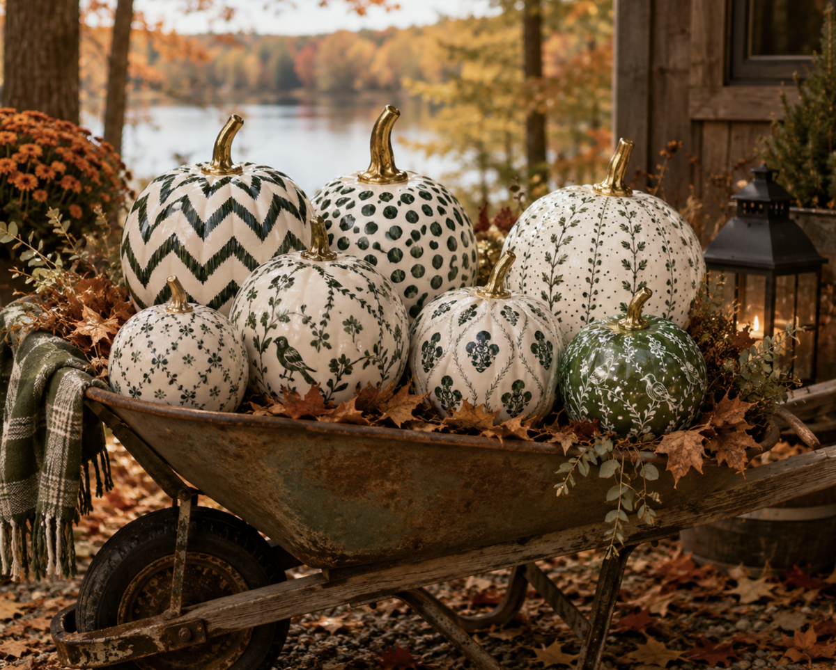 Green Dotted Pumpkin
