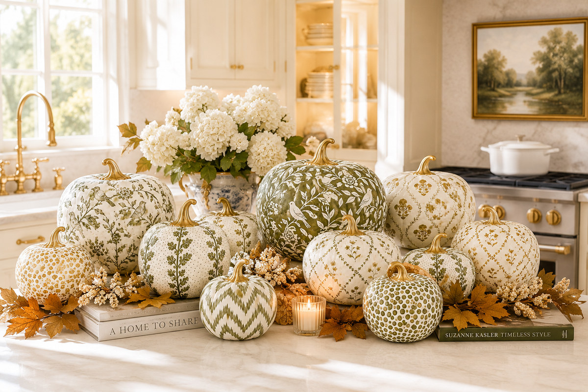 Gold Meadow Sprig Pumpkin