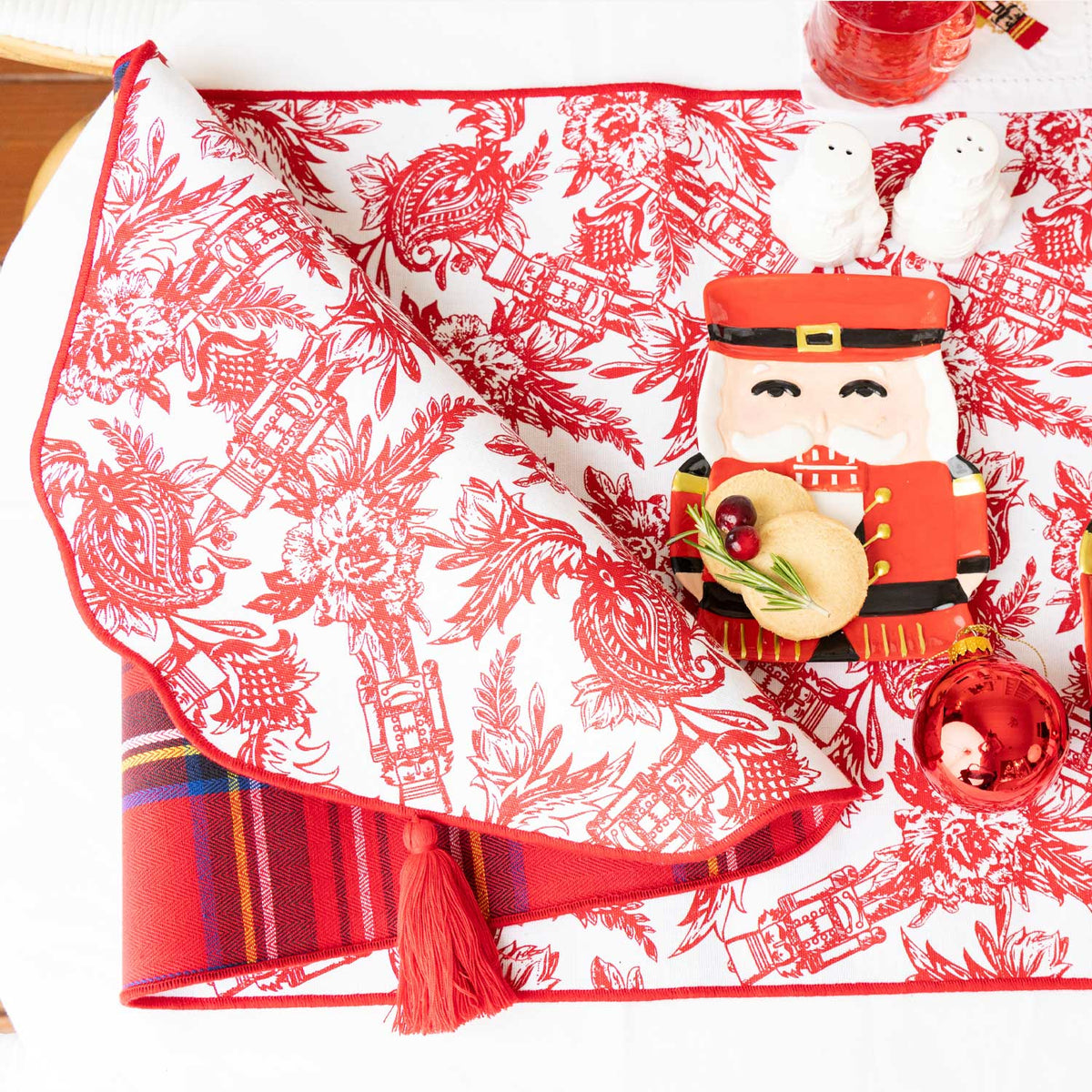 Nutcracker Toile Reversible Table Runner