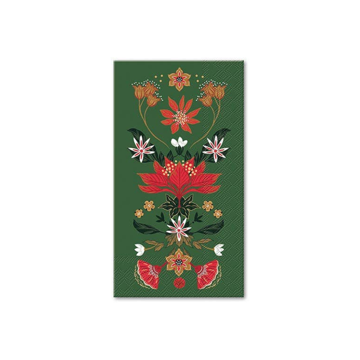 Floral design on a green background