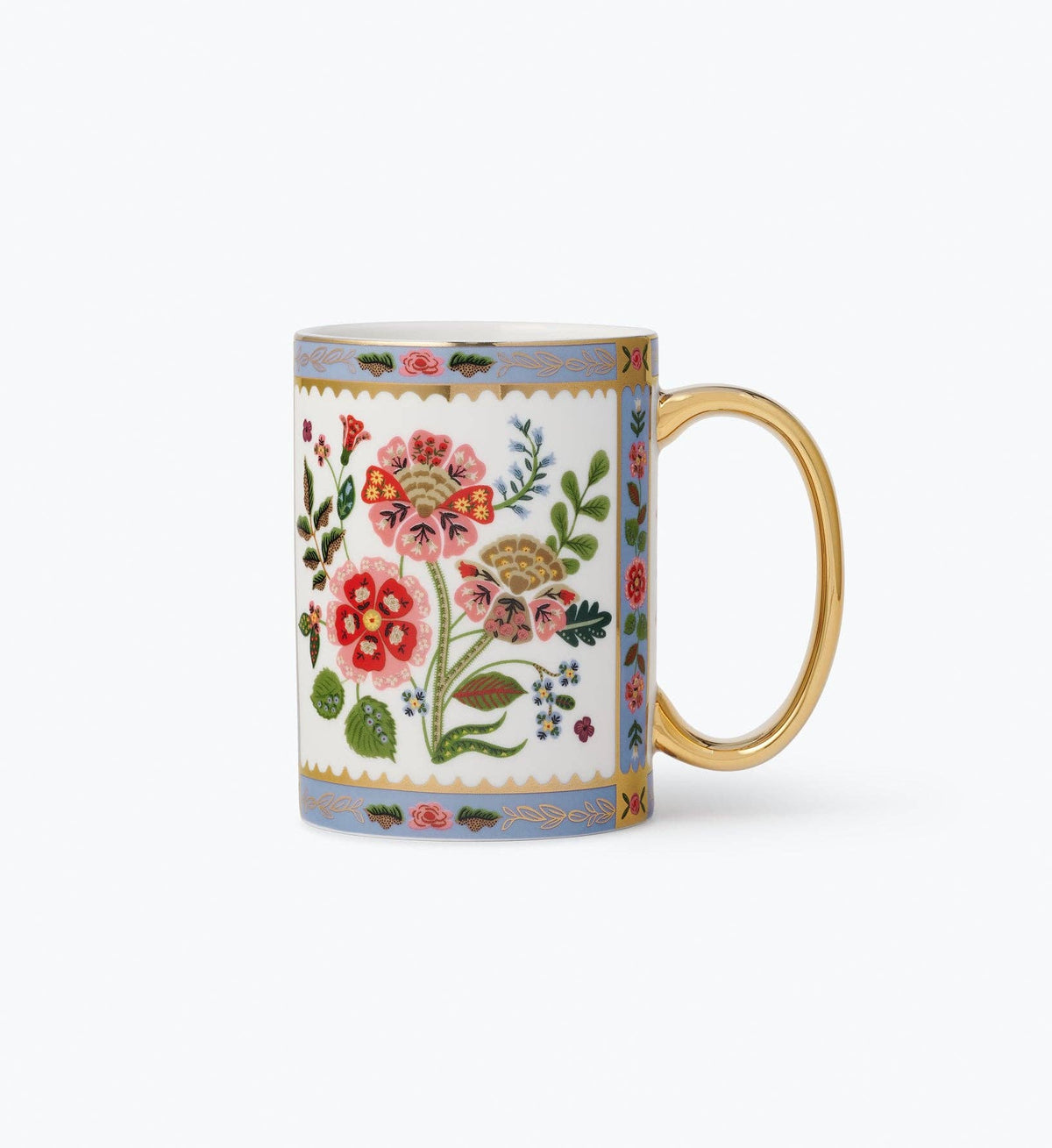 Mug with floral design on a white background