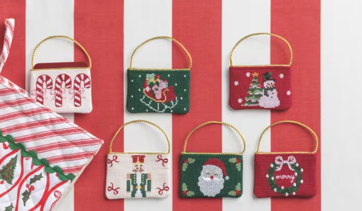 Assorted needlepoint gift card holders