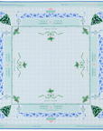 Pale green Mahjong mat with Christmas tree and holly accents