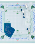 Pale green Mahjong mat paired with other mahjong accessories
