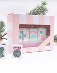 mahjong tile ornament with decorative packaging on a white background