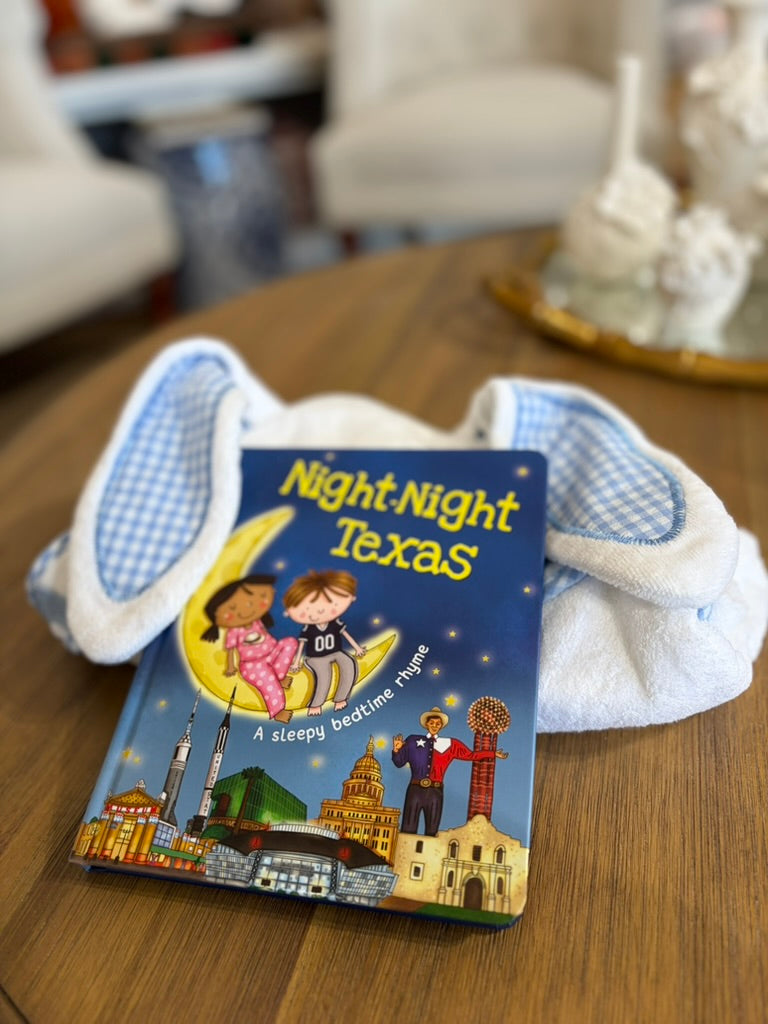 Night-Night Texas and baby bunny towel