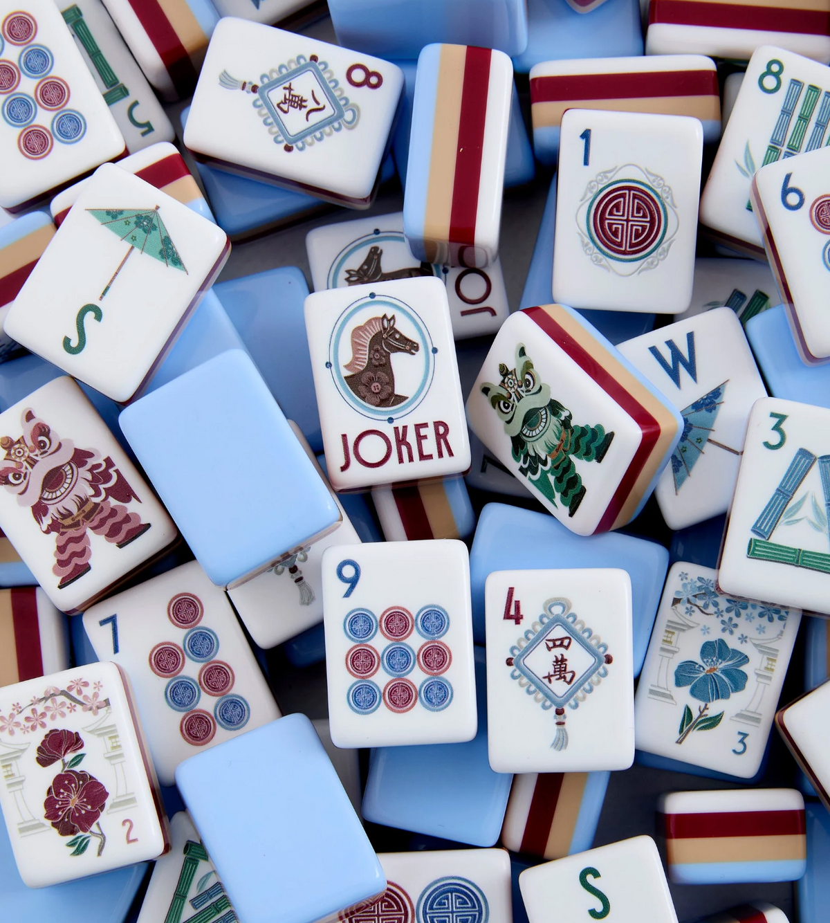 Assorted Osler Mahjong tiles
