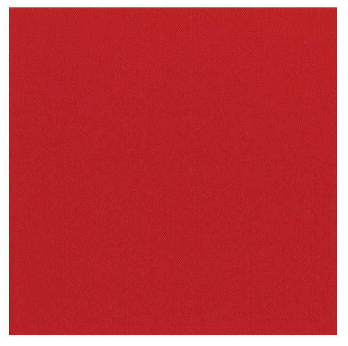 A solid red textured square paper dinner napkin