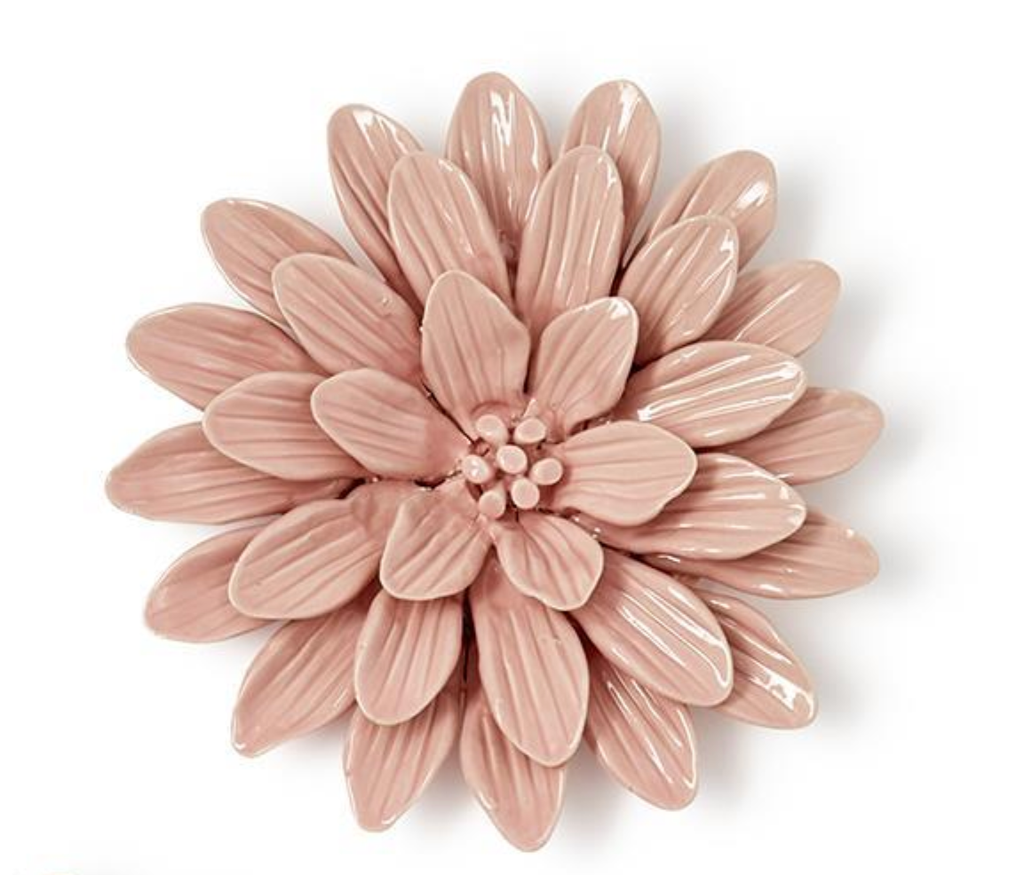 Pink petal on white background