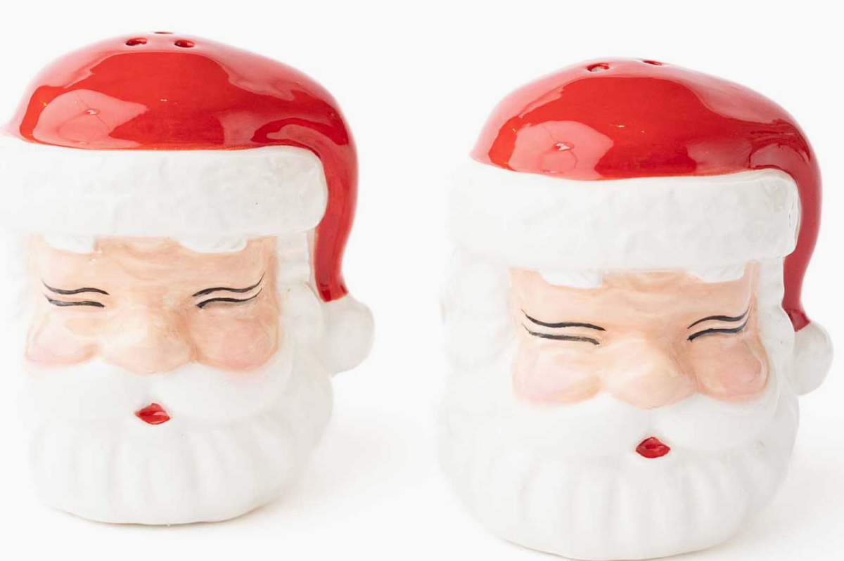 Set of Santa Head Salt and Pepper Shakers