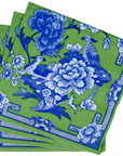 Green and Blue Chinoiserie Dinner Napkins