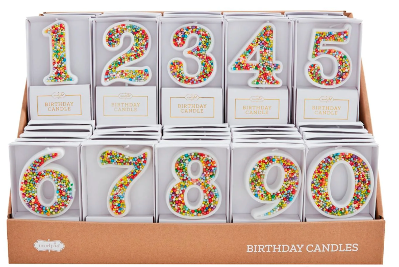 Sprinkles Number Birthday Candle