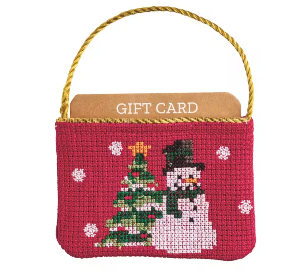 Holiday Needlepoint Gift Card Holder