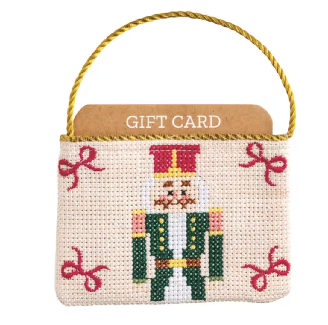 Holiday Needlepoint Gift Card Holder