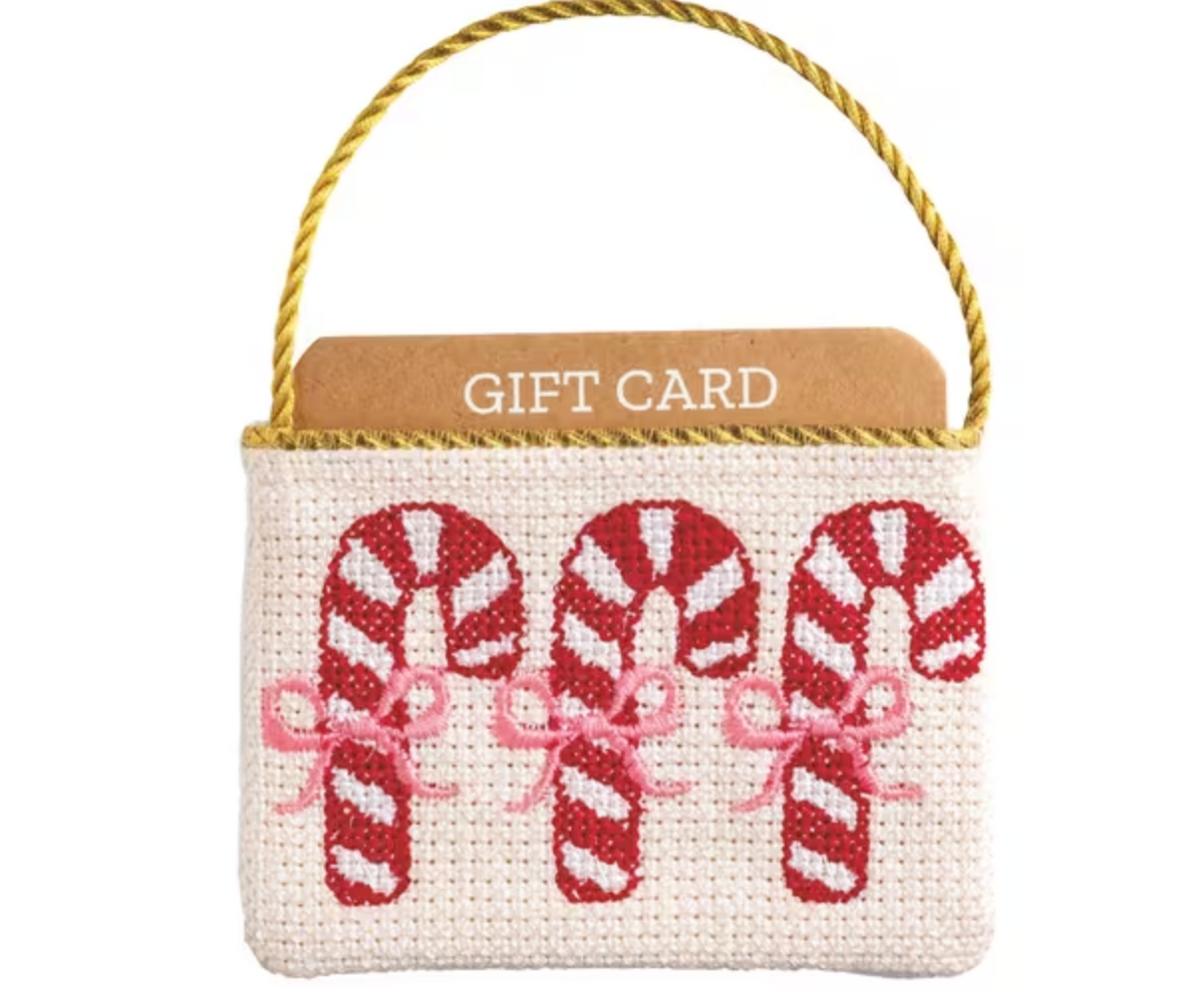 Holiday Needlepoint Gift Card Holder
