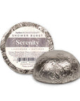 Shower burst packaging with 'Serenity' label on a white background