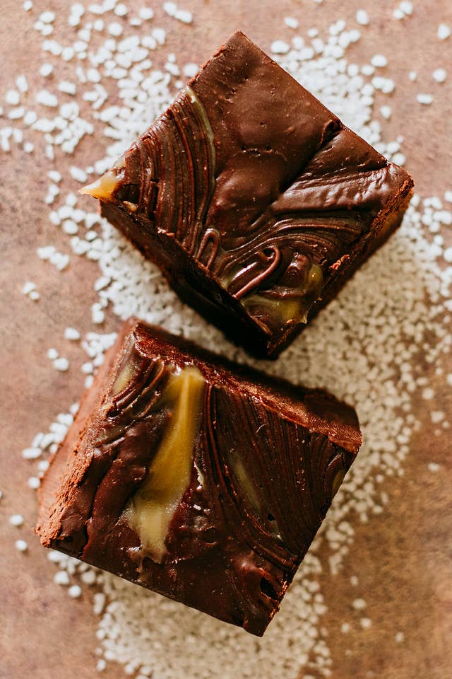 Dark Chocolate Sea Salt Caramel Fudge