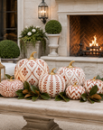 Rusty Red Bird & Vine Pumpkin