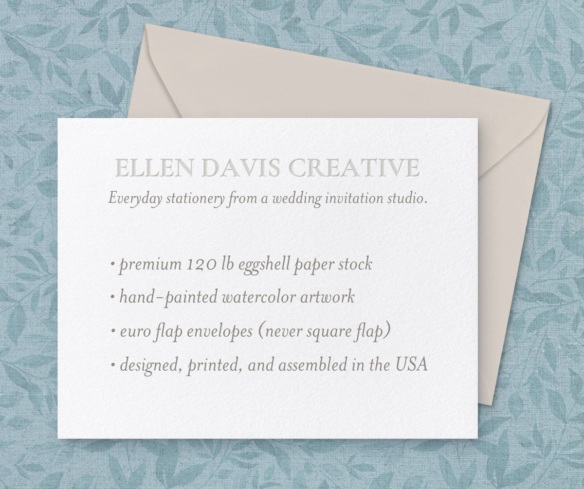 Coral Peony Notecards