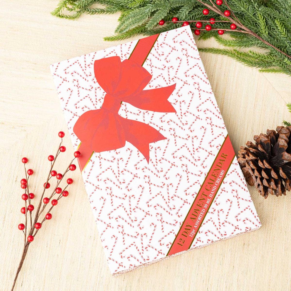Peppermint Toile 12 Day Hand Cream Advent Calendar