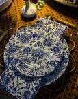 Melamine Chinoiserie Garden Bleu Dinner Plates