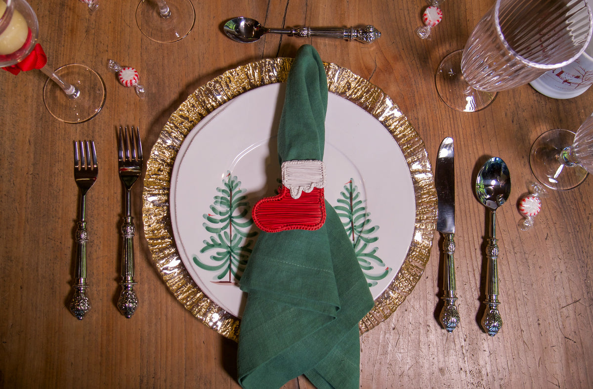 Stocking Napkin Ring - Set of 12